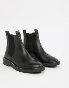Кожаные ботинки челси ASOS DESIGN Ariel - Черный