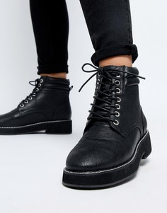 Ботинки на шнуровке ASOS DESIGN Aim - Черный