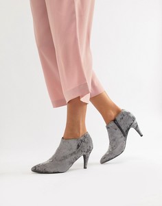 Бархатные ботильоны New Look - Серый