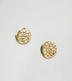 Серебряные позолоченные серьги с полумесяцем ASOS DESIGN - Золотой