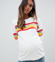 ASOS DESIGN maternity jumper with placed stripe - Мульти