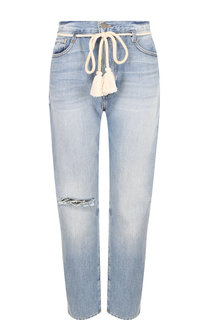 Укороченные джинсы с потертостями Frame Denim