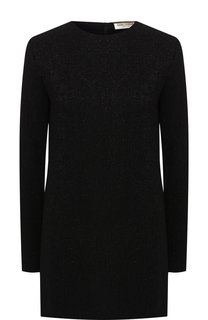 Мини-платье прямого кроя с круглым вырезом Saint Laurent