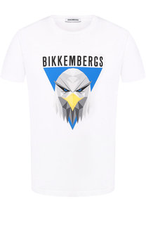 Хлопковая футболка с принтом Dirk Bikkembergs