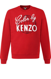 Хлопковый свитшот с вышивкой Kenzo