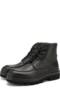 Кожаные ботинки на шнуровке Zegna Couture
