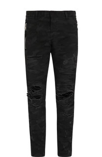 Джинсы зауженного кроя с потертостями Balmain