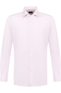 Хлопковая сорочка с воротником кент Ermenegildo Zegna