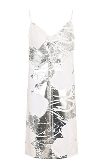 Хлопковое платье на бретельках с кружевной отделкой CALVIN KLEIN 205W39NYC