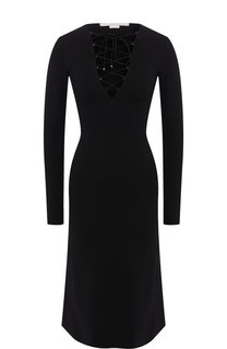 Приталенное платье-миди со шнуровкой Stella McCartney