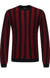 Шерстяной джемпер фактурной вязки Emporio Armani