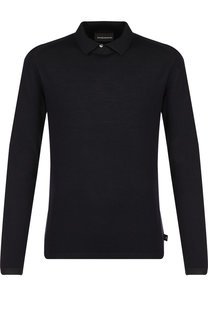 Шерстяное поло с длинными рукавами Emporio Armani