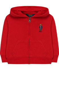 Хлопковый кардиган на молнии с капюшоном Polo Ralph Lauren
