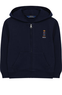 Хлопковый кардиган на молнии с капюшоном Polo Ralph Lauren