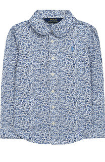 Хлопковая блуза с оборками Polo Ralph Lauren