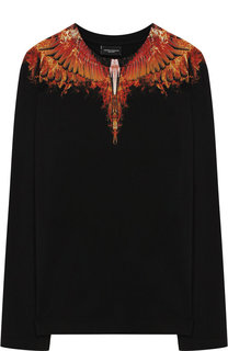 Хлопковый лонгслив с принтом Marcelo Burlon Kids of Milan