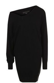 Однотонное мини-платье из смеси шерсти и вискозы с кашемиром Alexander Wang