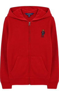 Хлопковый кардиган на молнии с капюшоном Polo Ralph Lauren