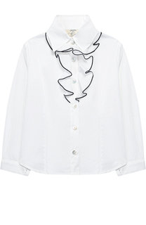 Хлопковая блуза с декором Caf