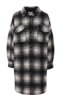 Шерстяное пальто свободного кроя с накладными карманами Isabel Marant Etoile