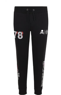 Хлопковые джоггеры с принтом Philipp Plein