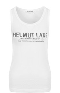 Перфорированный топ с логотипом бренда Helmut Lang