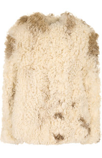 Укороченная шуба из овечьего меха Saint Laurent