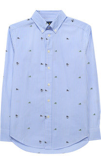 Хлопковая рубашка с воротником button down Polo Ralph Lauren