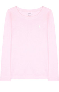 Однотонный лонгслив с логотипом бренда Polo Ralph Lauren
