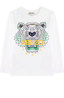 Хлопковый лонгслив с принтом Kenzo