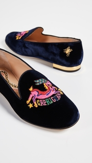 Charlotte Olympia Capricorn Embroidered Flats