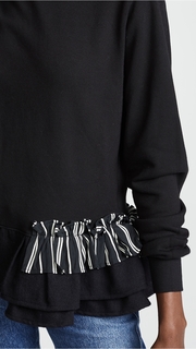 Clu Sweatshirt with Contrast Ruffles