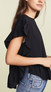 See by Chloe Ruffle Hem Tee