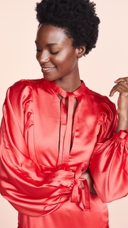 Self Portrait Satin Midi Dress