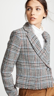 Adam Lippes Scottish Tweed Cropped Blazer