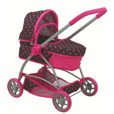 Коляска для кукол Buggy Boom "Amidea" трансформер,в горошек
