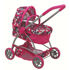 Коляска для кукол Buggy Boom "Amidea" трансформер, малиновая