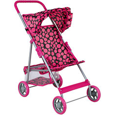 Коляска для кукол Buggy Boom "Mixy" с аксессуарами, в горошек