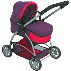 Коляска для кукол Buggy Boom "Amidea" трансформер, малиново-фиолетовая