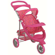 Коляска для кукол Buggy Boom "Nadin" трансформер, 60х33х60 см,в горошек