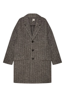 Серое шерстяное пальто Isabel Marant