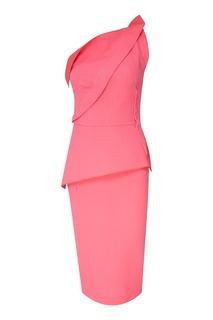 Асимметричное розовое платье Roland Mouret