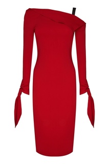 Асимметричное красное платье Roland Mouret