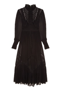 Черное шелковое платье Zimmermann