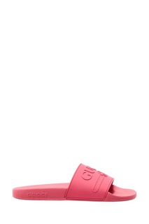 Резиновые шлепанцы с логотипом Gucci