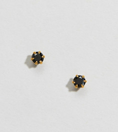 Серьги из позолоченного серебра с цветными камнями ASOS DESIGN - Золотой