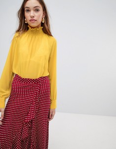 Блузка с высоким воротником Glamorous - Желтый