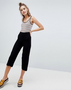 Черные широкие брюки Pull&bear - Черный