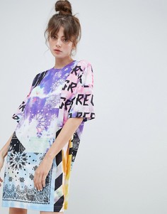 Платье-футболка с платочным принтом ASOS DESIGN - Мульти