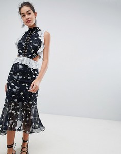Платье макси с цветочным принтом Glamorous - Мульти